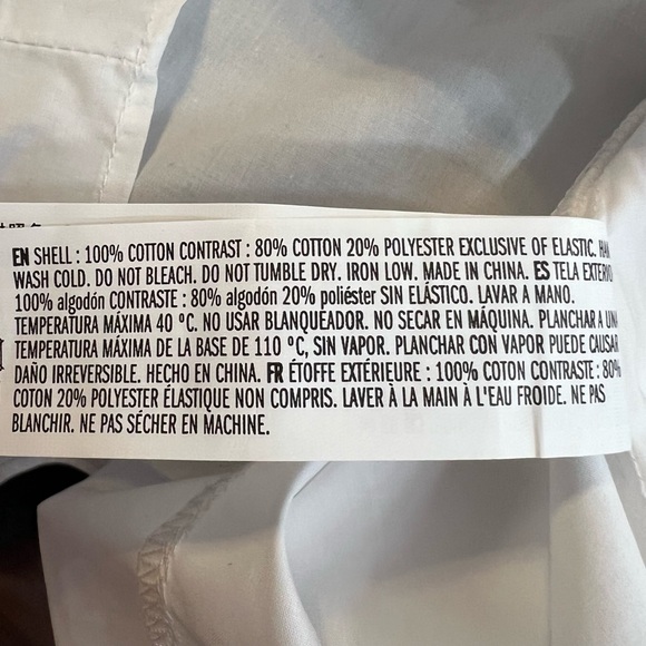 Hyacinth House Blue White Long Gingham Trim Sleeve Ruffle Blouse. Small. NWT. - Picture 13 of 14